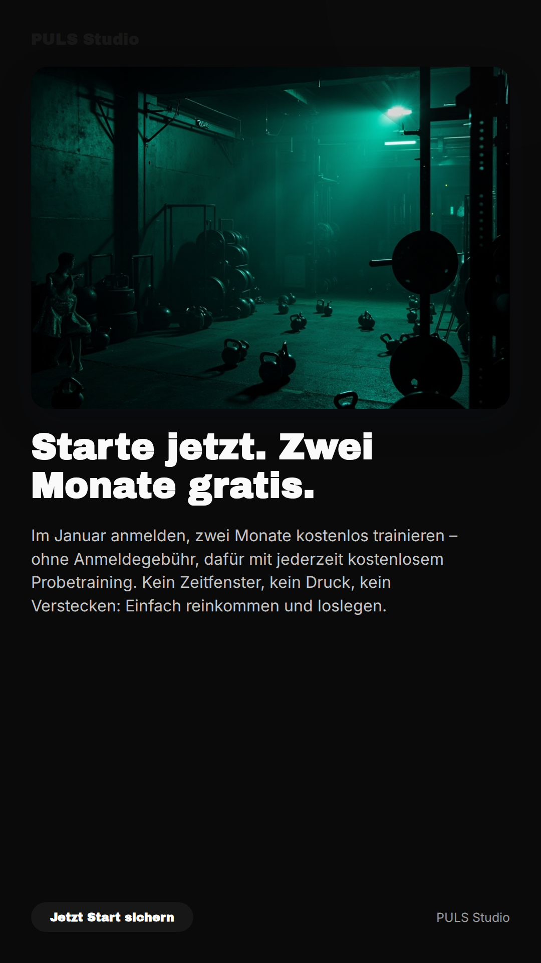 Instagram Story für PULS Studio (Fitness)