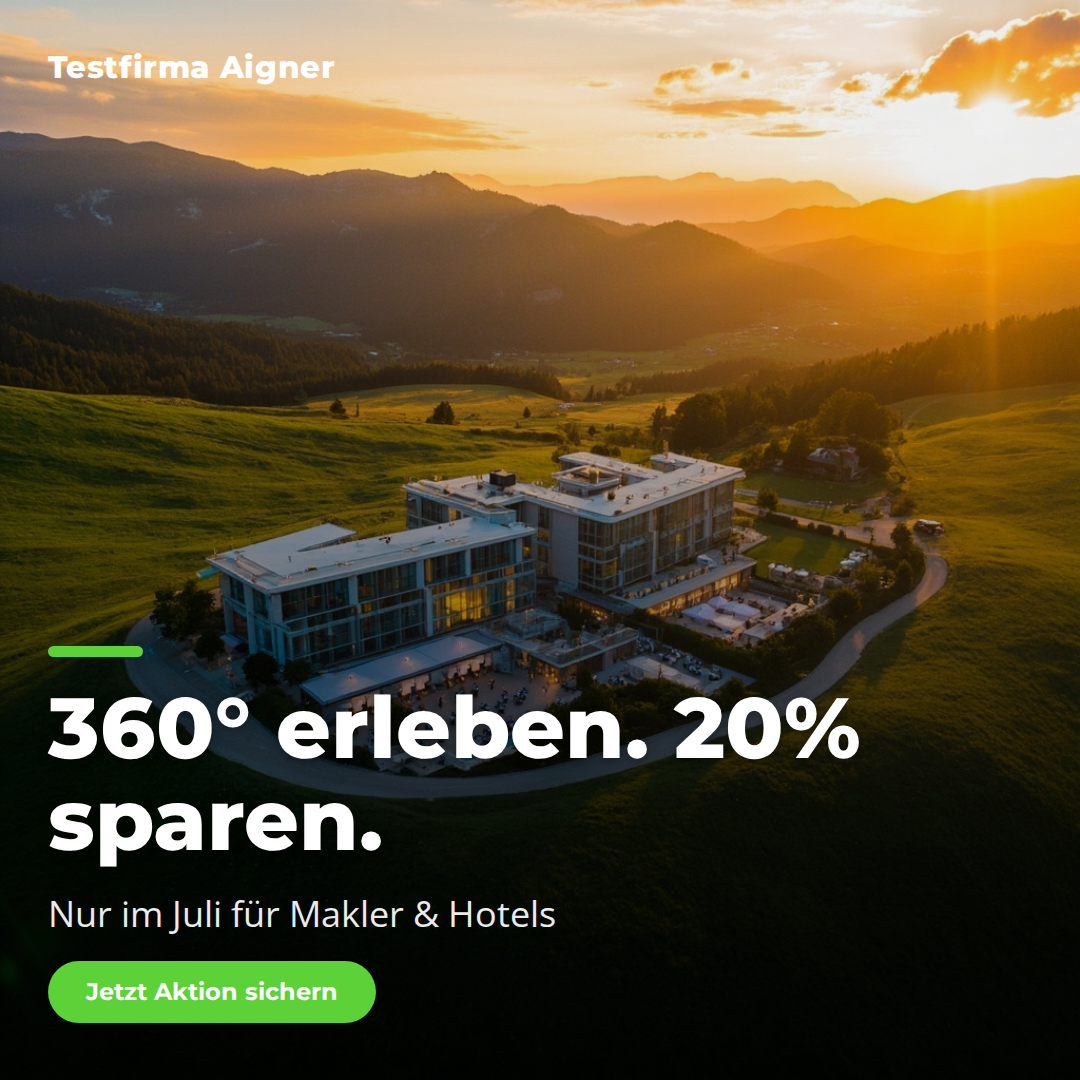 Social-Post für green chili (360°-Touren)